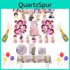 Taylor Swift Party Essentials Napkins Tablecloth And Hanging Swirls For Stunning Decor
