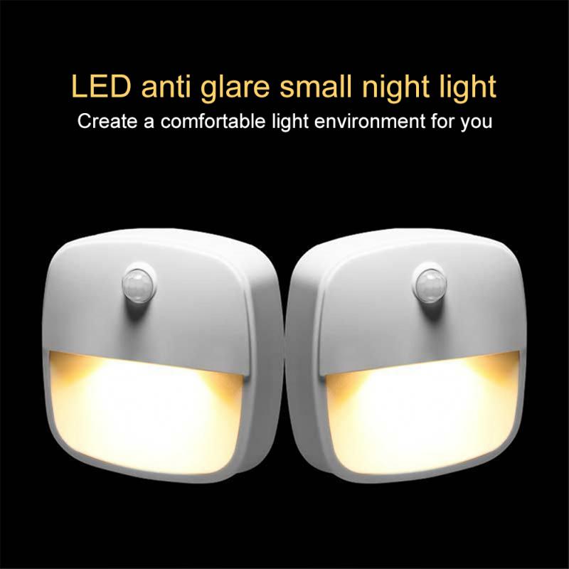 

LED Motion Sensor Night Light Battery Powered Wireless Sensor White Light Energy-saving Indoor Cabinet Light Body Sensor