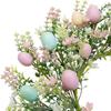 Easy Hanging Easter Eggs Flower Wreath Plastic Holiday Decoration Garland Perfect For Front Door Wall Display