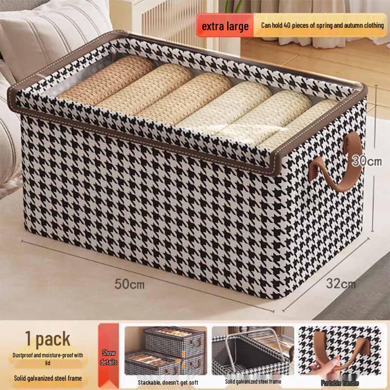 Changbaosen Fabric Folding Clothes Storage Box with Lid