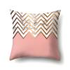 Polyester Pillow Case Nordic Ins Style Marble Geometric Printed Peach Leather Velvet Living Room Sofa Pillow Case