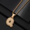 Hip Hop 26 English Letter Pendant Rap Simple Fat Letter Pendant Unisex Necklace