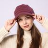 Høst og vinter Nye kvinner pluss fløyel myk strikket lue Mote Beret Warm Cap
