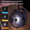 20000mAh Rechargeable Battery Powered Fan with LED Light Desk Fan Table Fan Camping Gear for Picnic Fishing