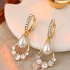 European and American new exaggerated fringed earrings women's s911 silver needle trendy fashion water drop banquet flash diamond stud earrings