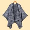 Women's scarf shawl retro jacquard thickened imitation cashmere split warm shawl cape autumn and winter models