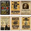 Music Rock N Roll Posters Vintage MetalTin Signs Johnny Cash Metal Plaque Signs Retro Pub Bar Man Cave Home Decoration Plates