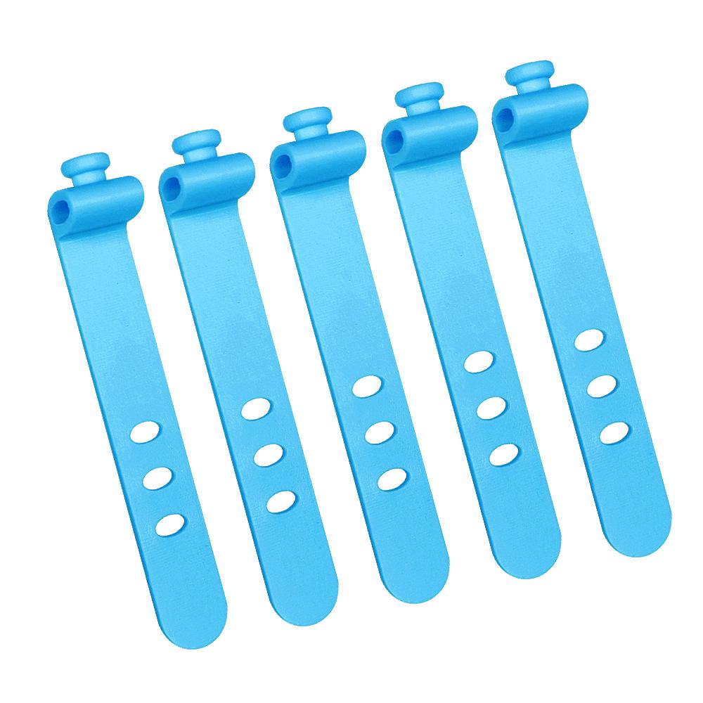 Трехдырочный силиконовый кабельный стяжка-органайзер 73 мм для наушников и силовых кабелей