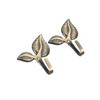 Pack of 2 Leaf Shape Decorative Wall Hooks, Curtain Hooks and Coat Hooks for Home Organization