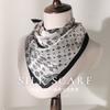 100% silk small square scarf women's summer thin mulberry silk scarf retro cashew flower scarf versatile sunscreen silk scarf