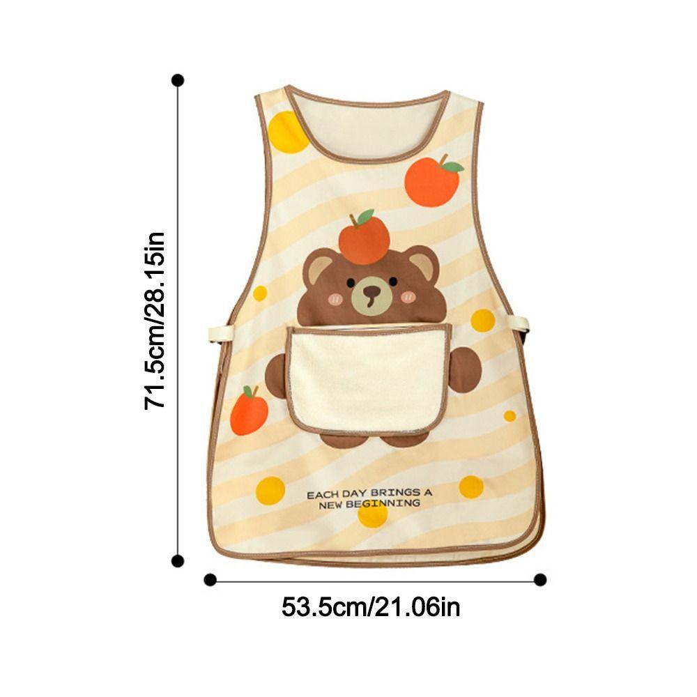 Anti Dirty Wipeable Hands Apron Vest Style Sleeveless Apron  for Cleaning Accessories
