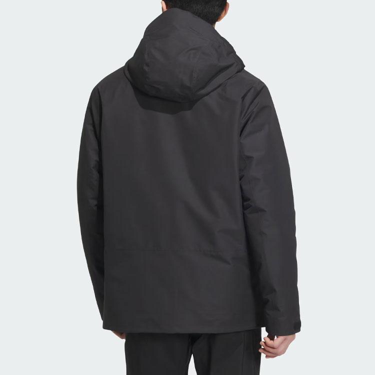 New Adidas Waterproof, Windproof, And Breathable Windbreaker Jacket Men's Black IL8972