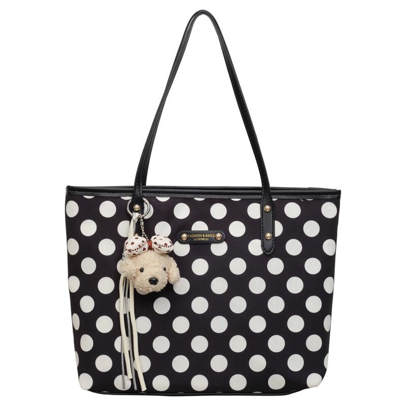 New Polka Dot Tote Bag Women'S Large-Capacity Shoulder Bag Versatile Fashion Messenger Bag Simple Commuter Bag
