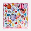 French Style 53CM Versatile Balloon Printed Small Square Scarf Women's Decorative Headband Scarf