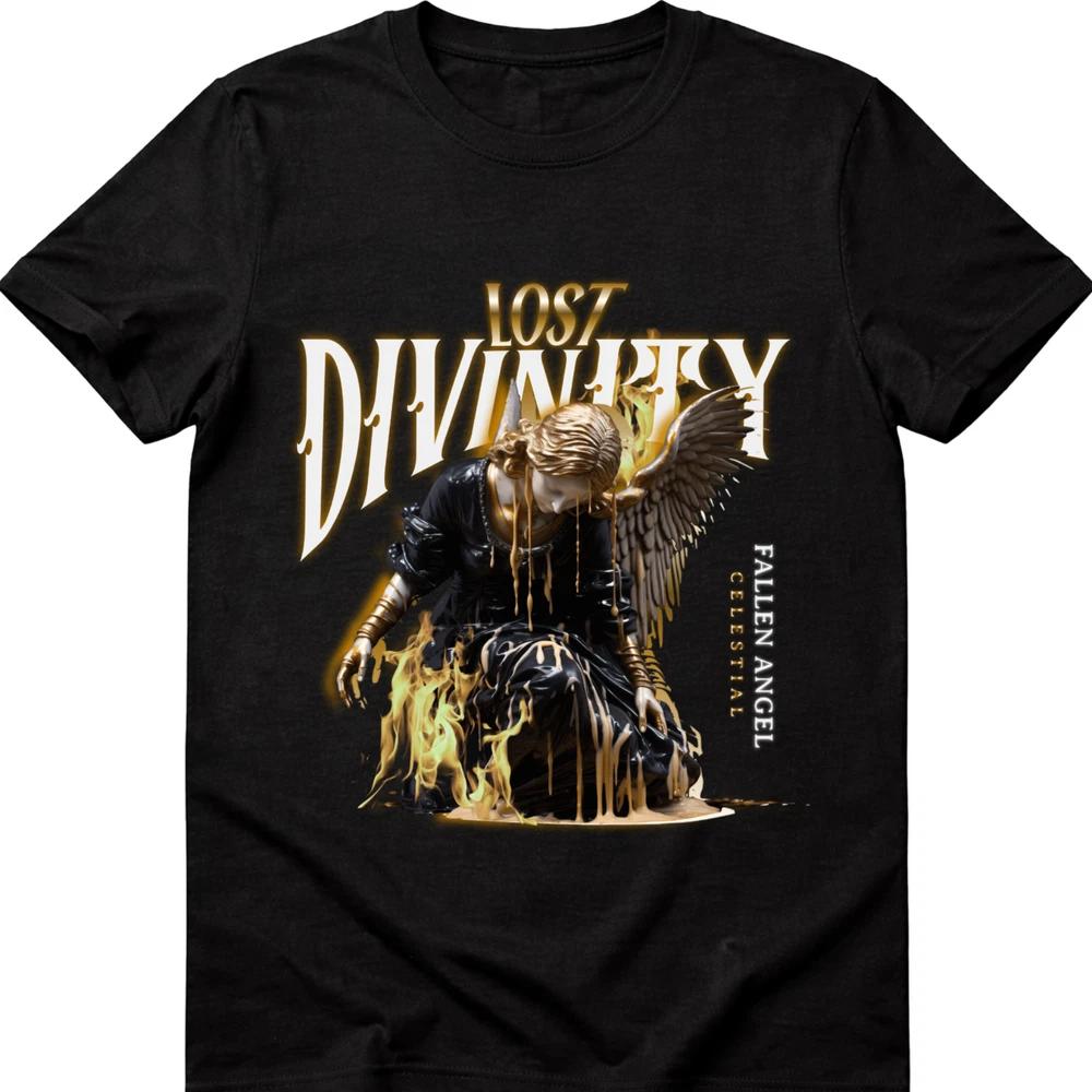 Lost Divinity Fallen Angel TShirt Gothic Aesthetic Streetwear Unisex Tee S