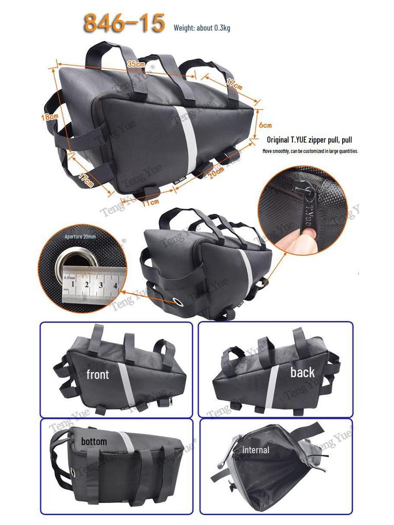 846 Dreieckrahmen Oberrohrtasche - Radsport Aufbewahrungsbeutel/Akkupack