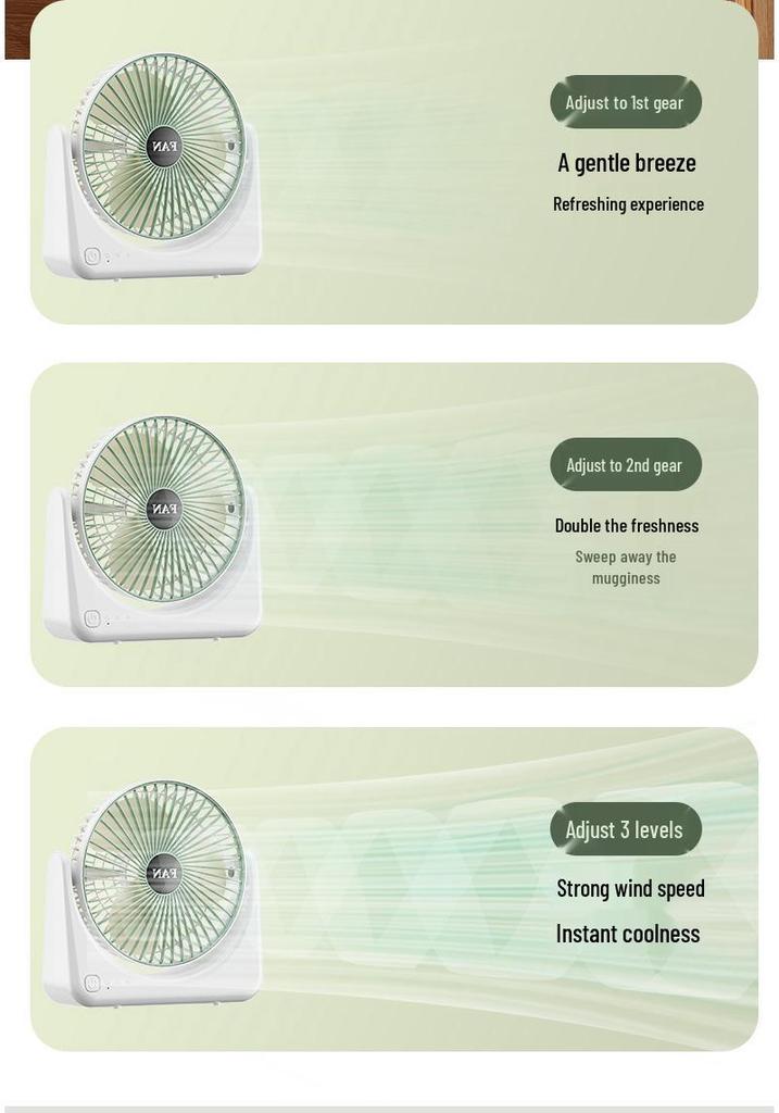 USB Rechargeable Portable Fan for Home, Desktop, and Outdoor Use