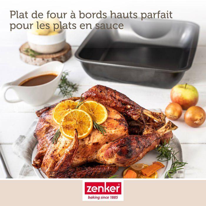 Plat À Four XXL - Zenker - Réf. 7201 - Acier Anti-adhérent - Compatible Lave-vaisselle - 38x28 Cm