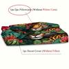 2/3Pcs Tropical Green Leaves Leopard Print Duvet Cover Set (1 Duvet Cover + 1/2 Pillowcase, Without Core), Jungle Leopard Shadow