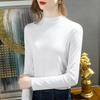 Bottom shirt women's semi-turtleneck spring and autumn new women's clothing long-sleeved inner slim Modal solid color top