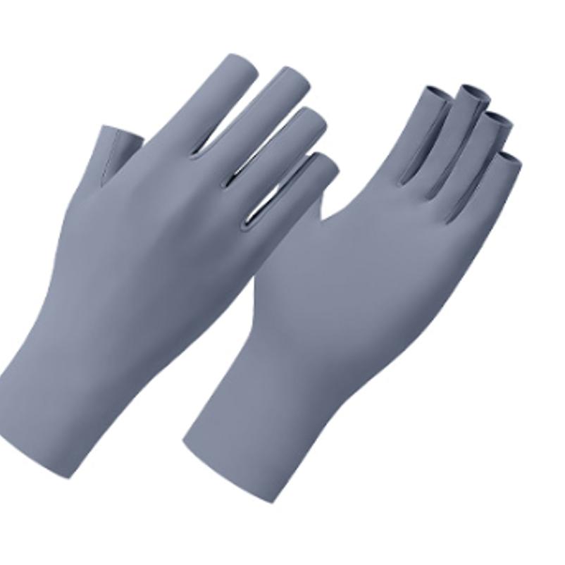Ice Silk Manicure Baking Lamp UV Anti-light Gloves Outdoor Bicycle Cycling Sun Protection Gloves for Women Thin Style