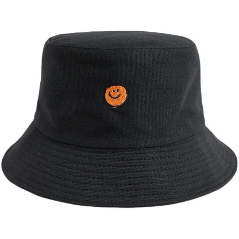 Hot Sale Double Sided Can Wear Cute Smiley Fisherman Hat Shade Sunscreen Hat Fashion Versatile Basin Hat