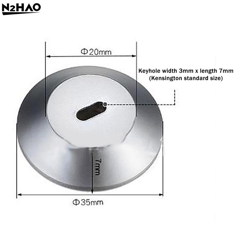 Round Laptop Tablet and Phone Anti-theft Lock with External Keyhole for Notebook Office Safety