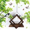 Bucolic Outdoor Bird Feeder With Open Design To Attract Multiple Species Natural Wood And Metal Yard Ornaments