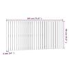 VidaXL Wall-mounted Headboard Black 185x3x90 Cm Solid Pine Wood 824917