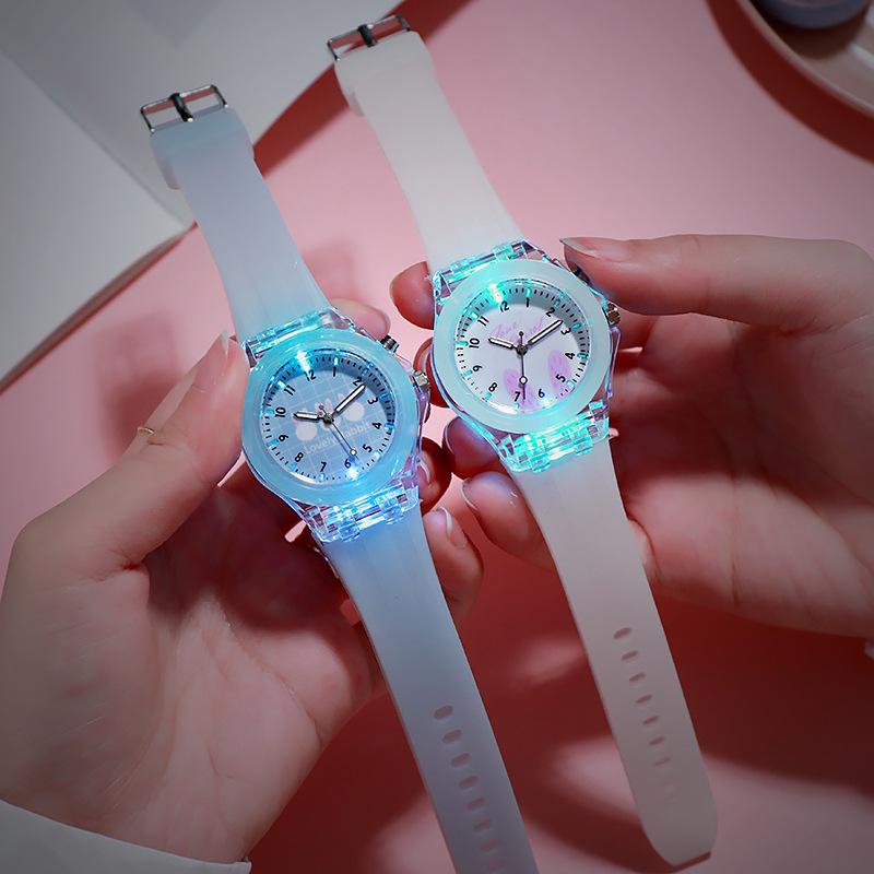 Silicone Durable Children's Quartz Watch with Light, Digital Display