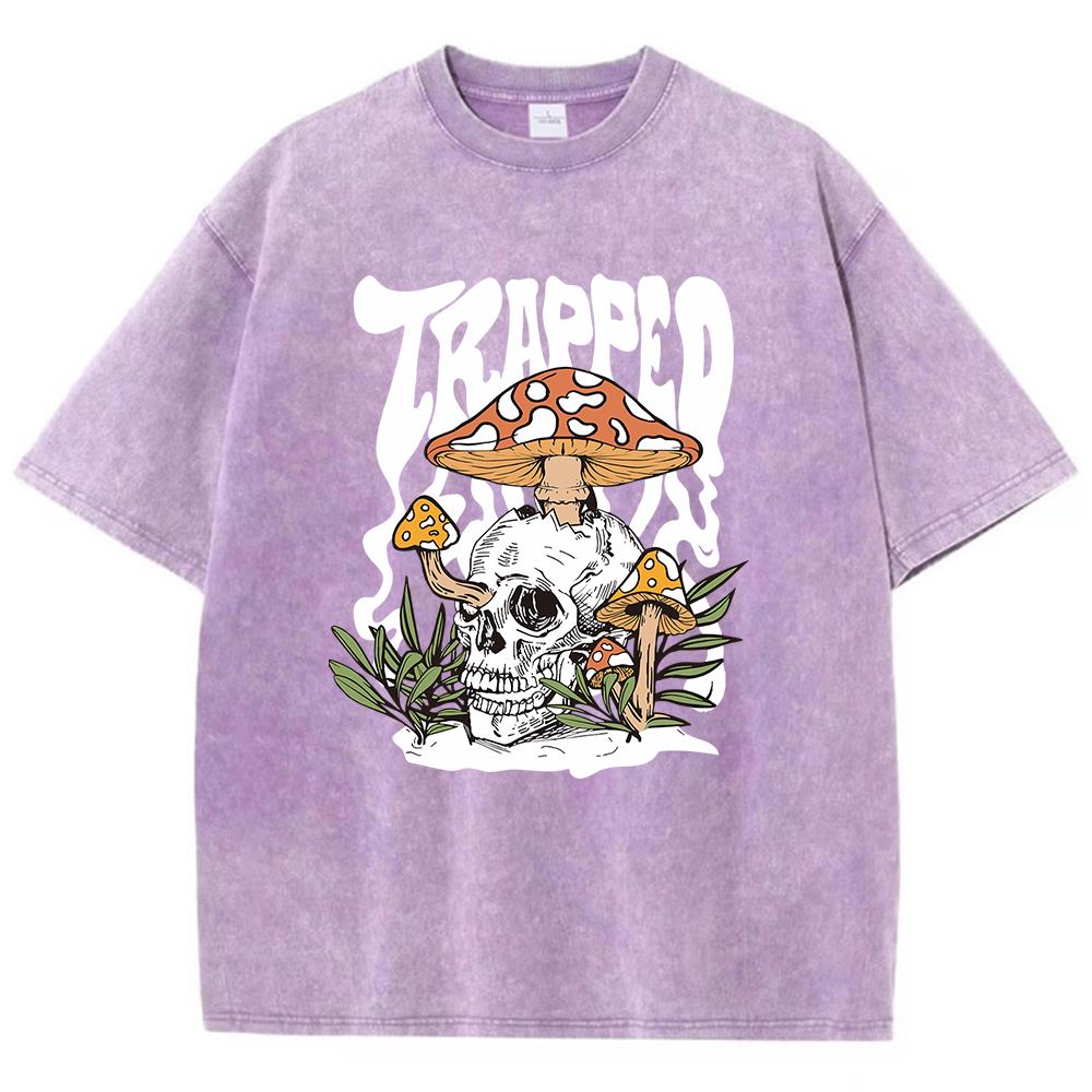 Horror Skull Printed Printingman Tees Fitting Loose Fitting Tee Clothing Leisure Home T Shirt Pleasure Youth Short Sleeved