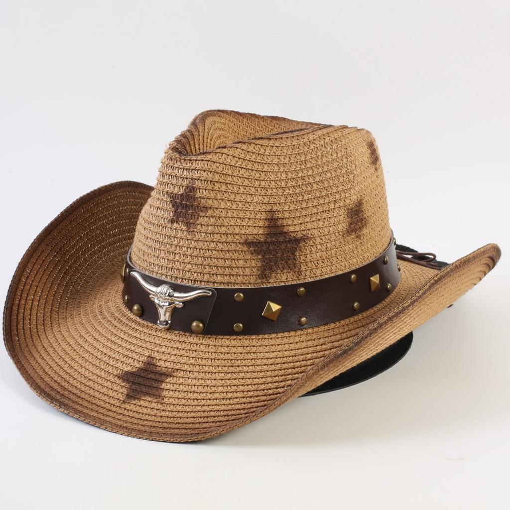 Best-selling Western Cowboy Hats for Men and Women, Fashionable Sunshade Straw Hats, Classic Outdoor Western Cowboy Hats