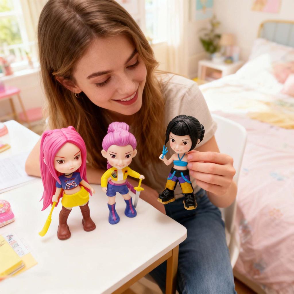 Girl Group Action Figures, Game Peripherals, Realistic Model Ornaments And Toys (3pcs)