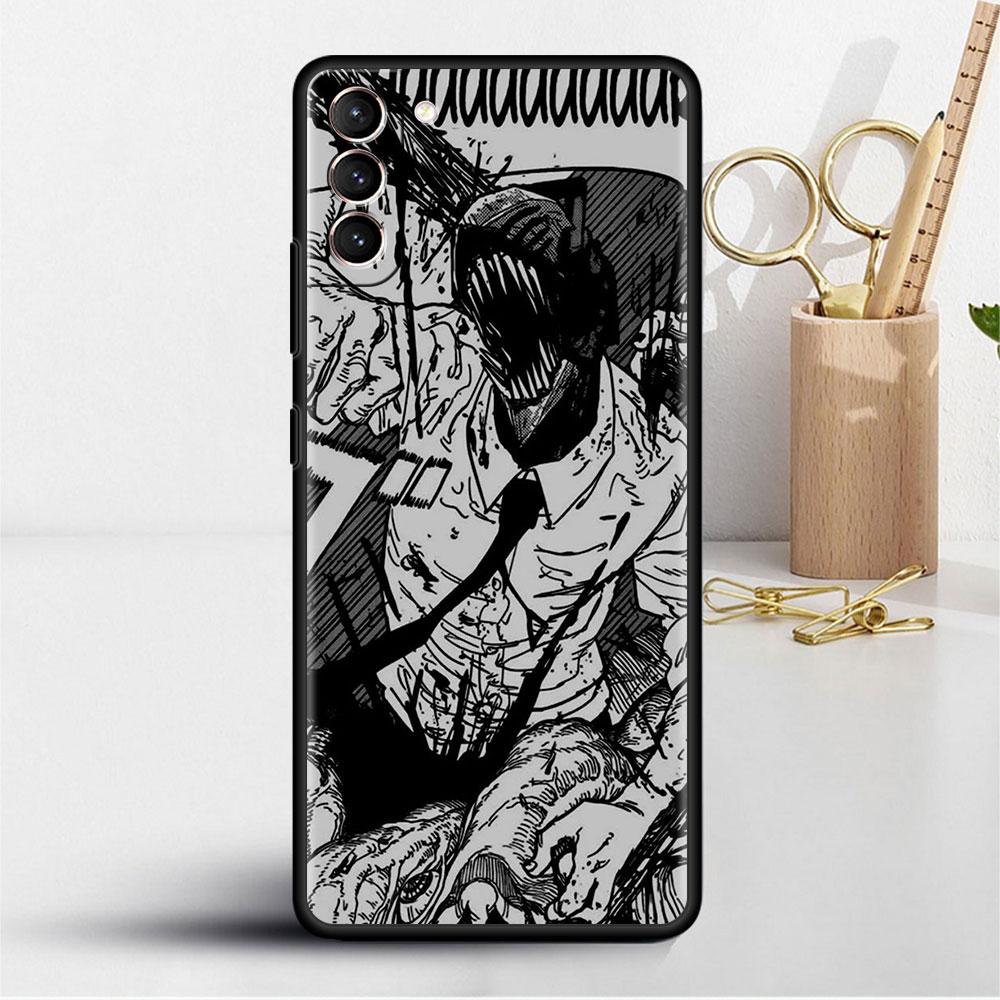 Case For Samsung Galaxy S22 S20 Ultra S21 FE S10 S9 Plus Note 20 10 Lite 9 Soft Phone Cover Shell Chainsaw Man Cool