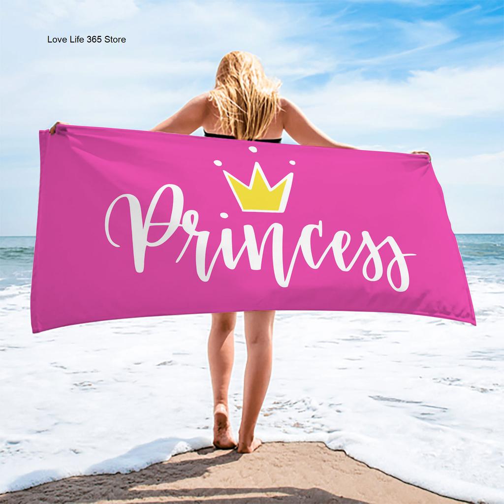 King and Queen's Velvet Bath Towel Beach Towel Cushion Large Bath Towel Beach Towel Printed Microfiber Towel Minimum Order