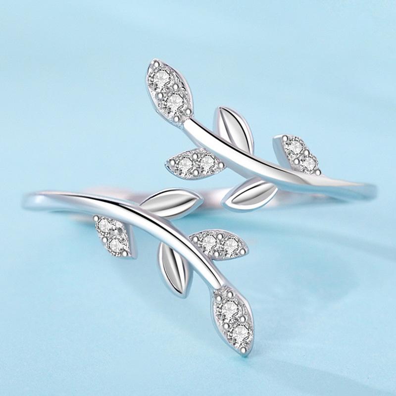 barbie Original Design Olive Leaf Open Ring, Elegant and High-end Original Ins Style Love Exquisite Gift Box S925 Silver Ring for Women ZJYJZ-YS-170