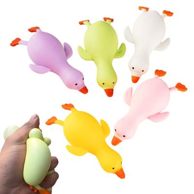 1/5Pcs Stress Relief Duck Squeeze Toy Decompression Lying Duck Sensory Toy Slow Rising Stress Ball Animal Fidget Toy