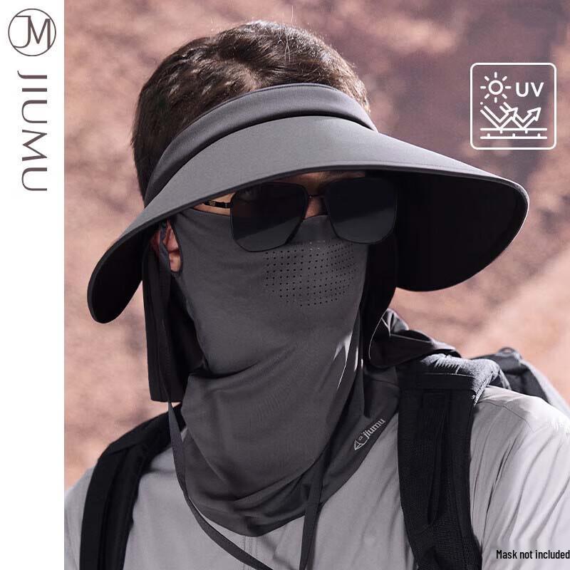 JIUMU Men's Wide-Brim Sun Visor with Neck & Face Protection
