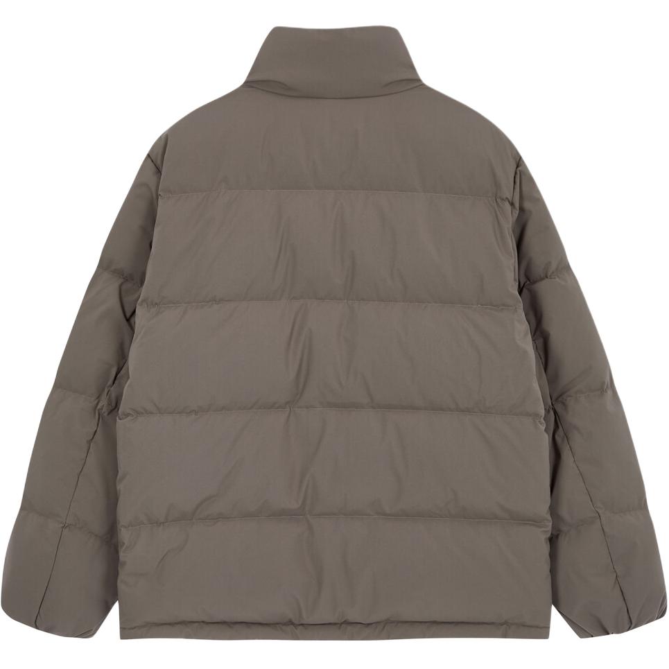 Calvin Klein Minimalist Comfortable Versatile Short Stand Collar Zipper Down Jacket Men Outerwear Brown J326958-PBX