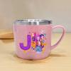 KPop Demon Hunters Letter A-z Melkbekers Cartoon Kinder Waterbekers School Kantoor Koffie Thee Mok Meisje Roestvrij Staal Drinkbeker