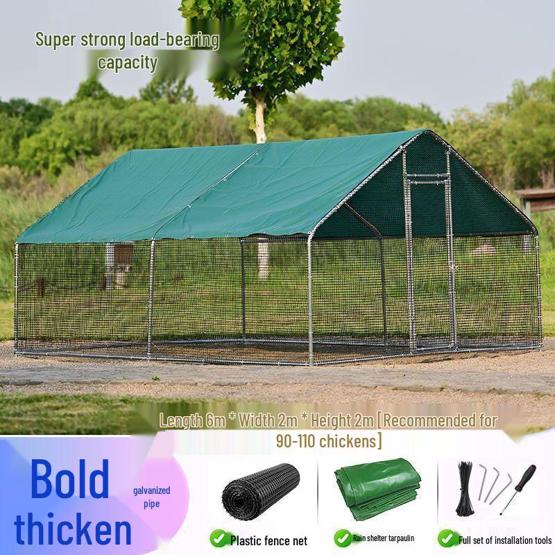 Extra Large Outdoor Rainproof Poultry Coop for Chickens, Pigeons & Peacocks