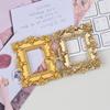 5pcs Vintage Mini Photo Frames, Small Antique Gold Resin Photo Frames, Miniature Desktop Decorations Wall Mount Photo Frames
