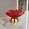 Elegante Bloemen Fruitschaal met Hoge Voet - Stijlvolle Decoratieve Dessert- & Snackserveerschaal voor Woonkamer