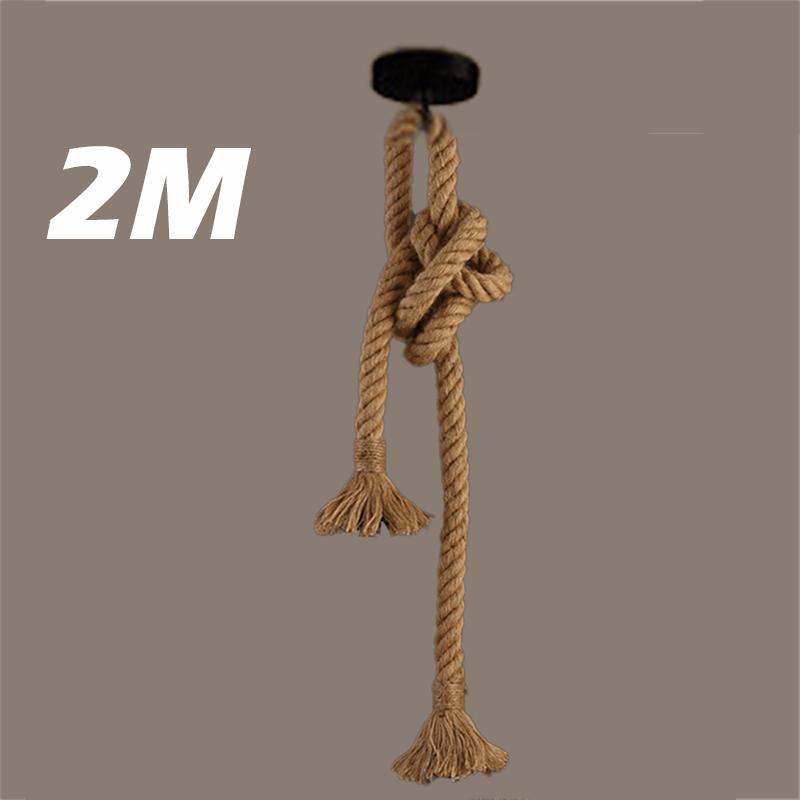 Vintage Retro Industrie Loft Hanf Seil Halter Decke Anhänger Licht Lampe Cafe Restaurant Retro Kronleuchter