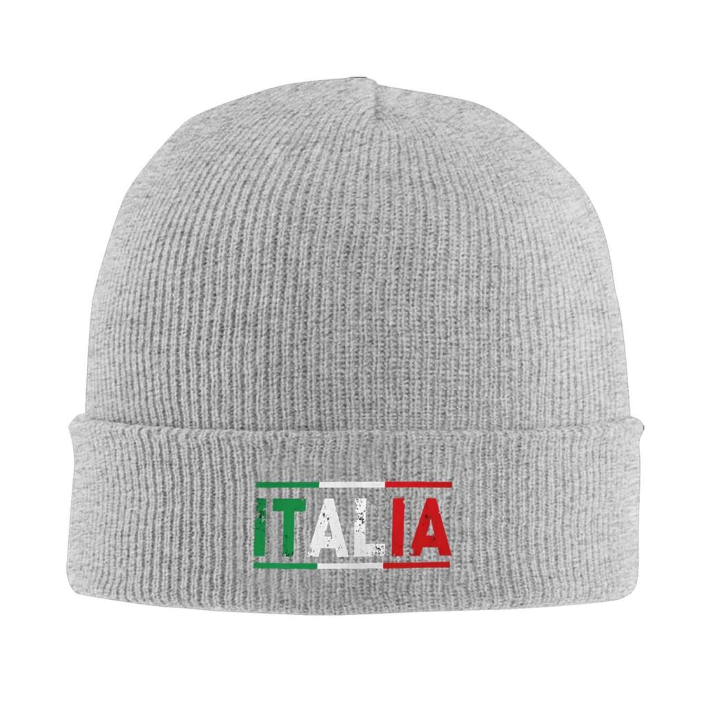 ITALIA Warme Strickmütze Modische Mütze Herbst Winter Outdoor Beanie Hüte für Unisex Schädelmütze