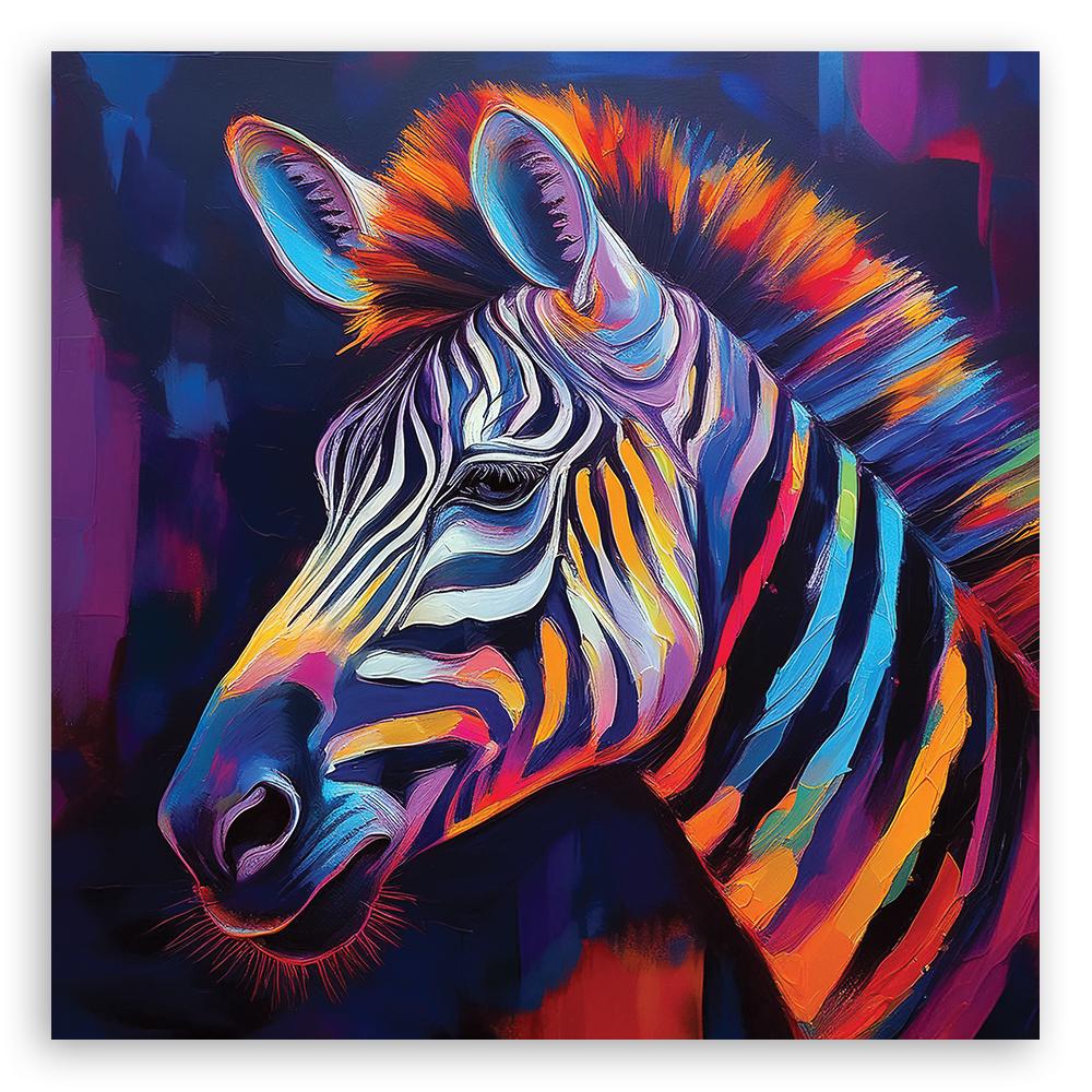 Canvas Print, Zebra Animal Pop Art