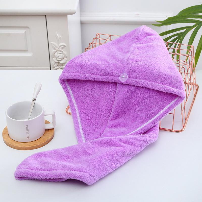 Superabsorbierender Haar-Turban Dickes Korallenfleece Mikrofaser Haarhandtuch Wickel für Frauen Schnelltrocknende Badehaube