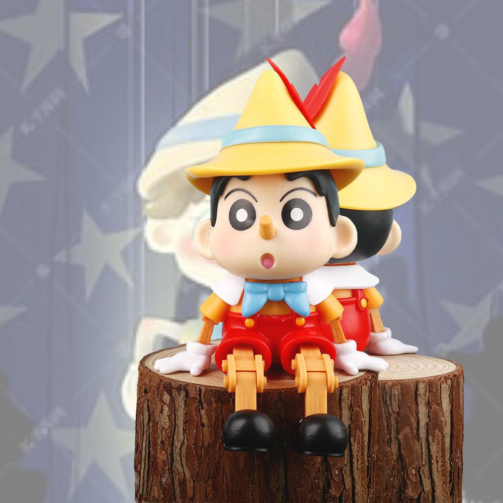 PVC-Material 15,5 cm Shin-chan Puppe Crayon Shin-chan Actionfigur Auto-Innenraum-Dekoration Modell
