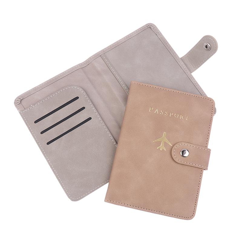 1Pc Id Holder With Airplane Clasp Pu Leather Travel Passport Cover Multiple Card Slots Passport Holder Unisex Travel Organizer
