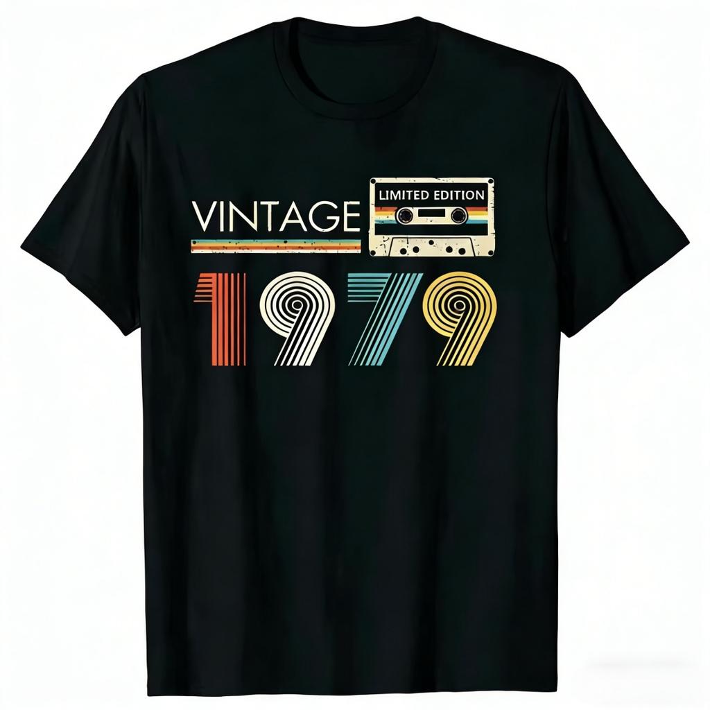 New Vintage1984 1980 1977 1978 1979 1986 1982 1986 1983 1981 1982 1976 Limited Edition Cassette Birthday Gift 1988 T Shirts